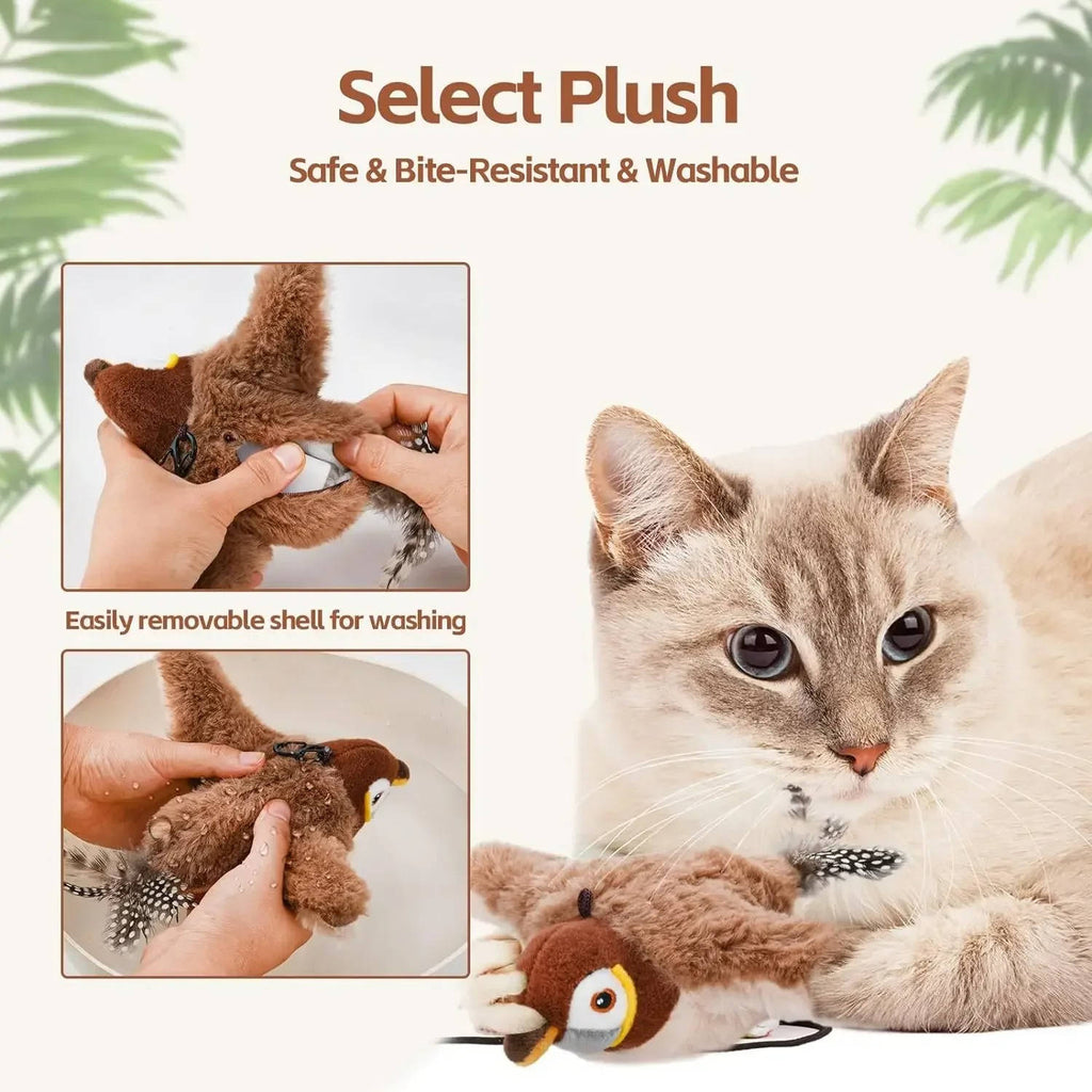 Interactive Flapping Bird Cat Chase Toy