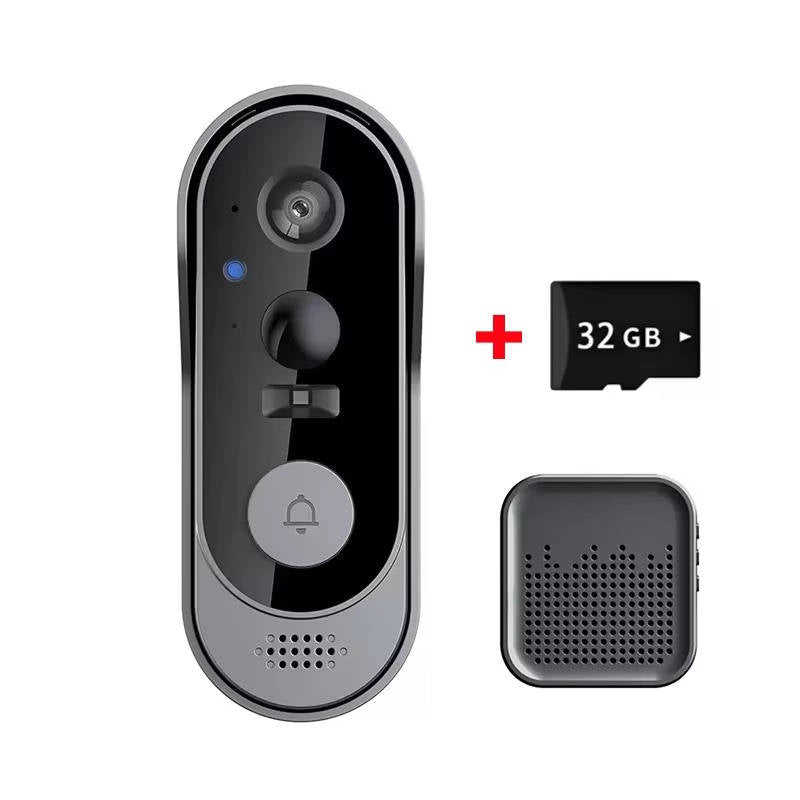 Wireless Smart Video Doorbell, No Subscription