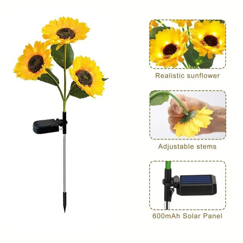 Outdoor Solar Sunflower Garden Light