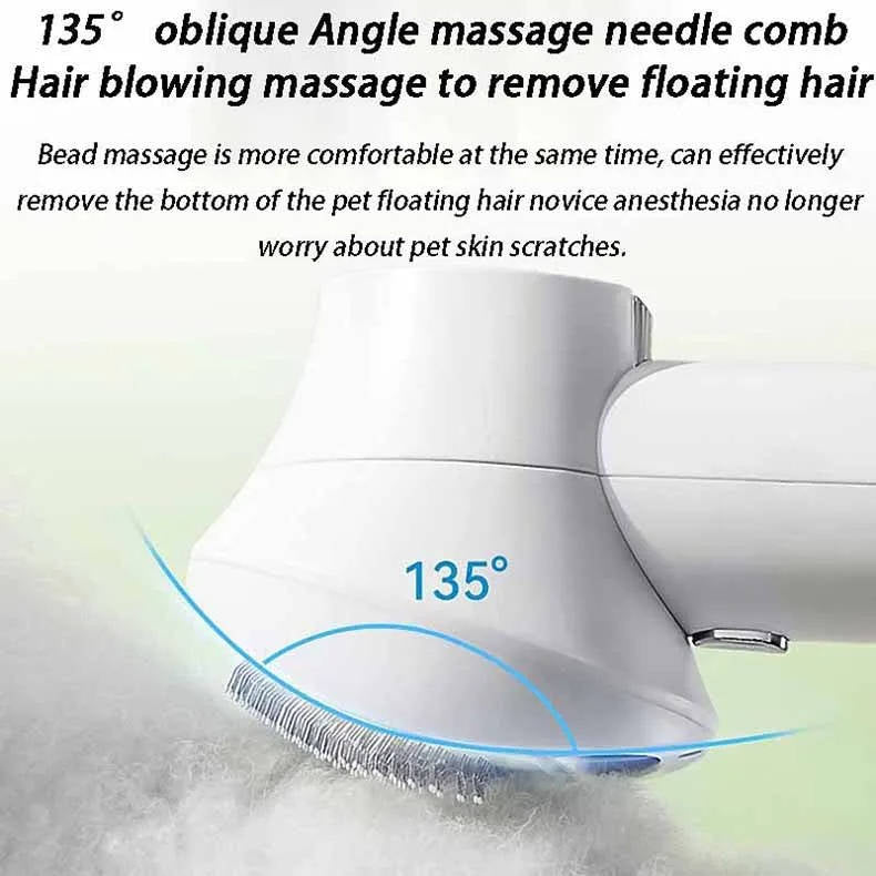 Quiet Pet Hair Dryer with Comb