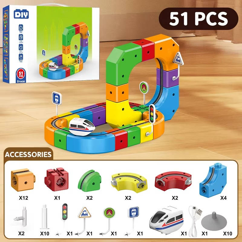 Magnetic Train Track Building Set