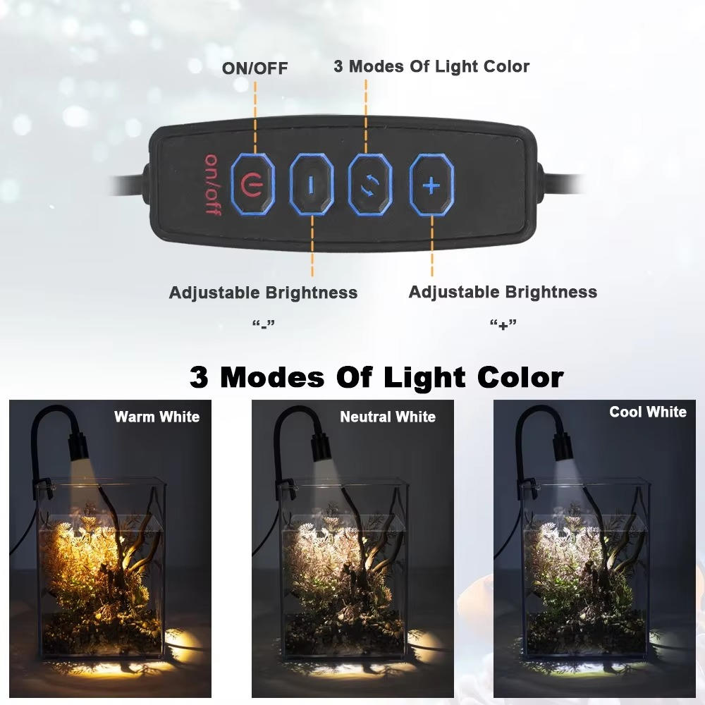 Adjustable LED Aquarium Light, 360 Rotating