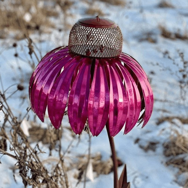 Coneflower Metal Bird Feeder