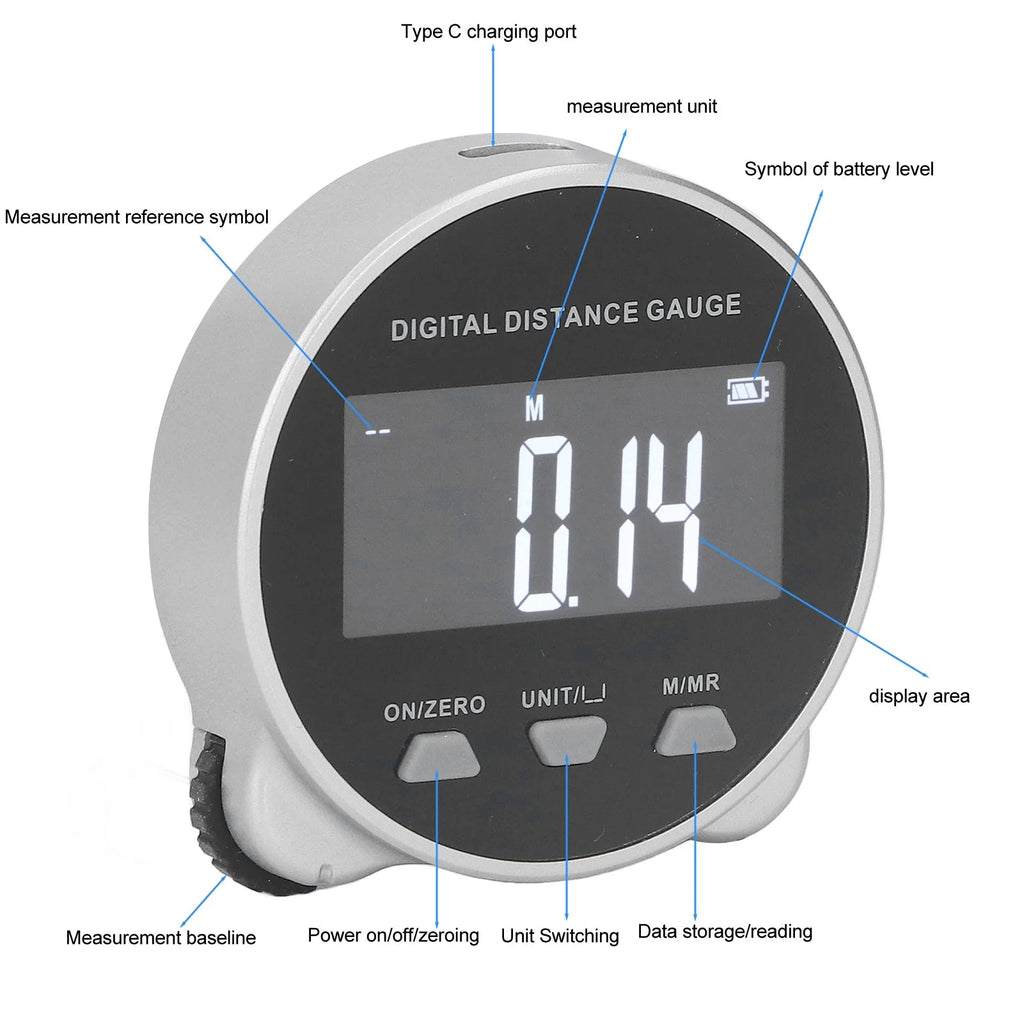 Smart Digital Tape Measure with LCD