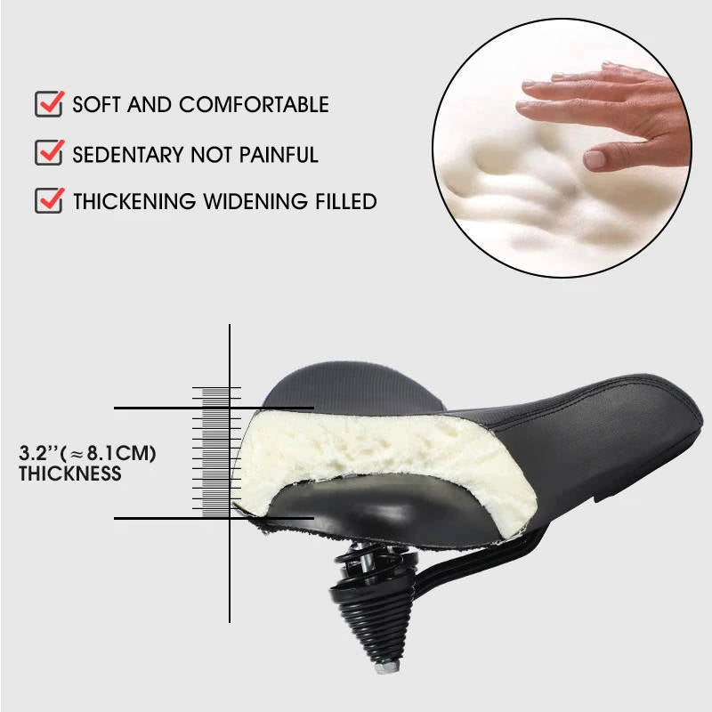 Comfortable Wide Bike Saddle for Long Rides