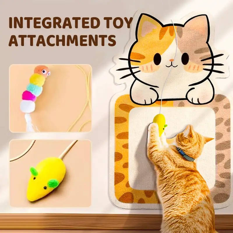 Wall-Mounted Cat Scratching Post
