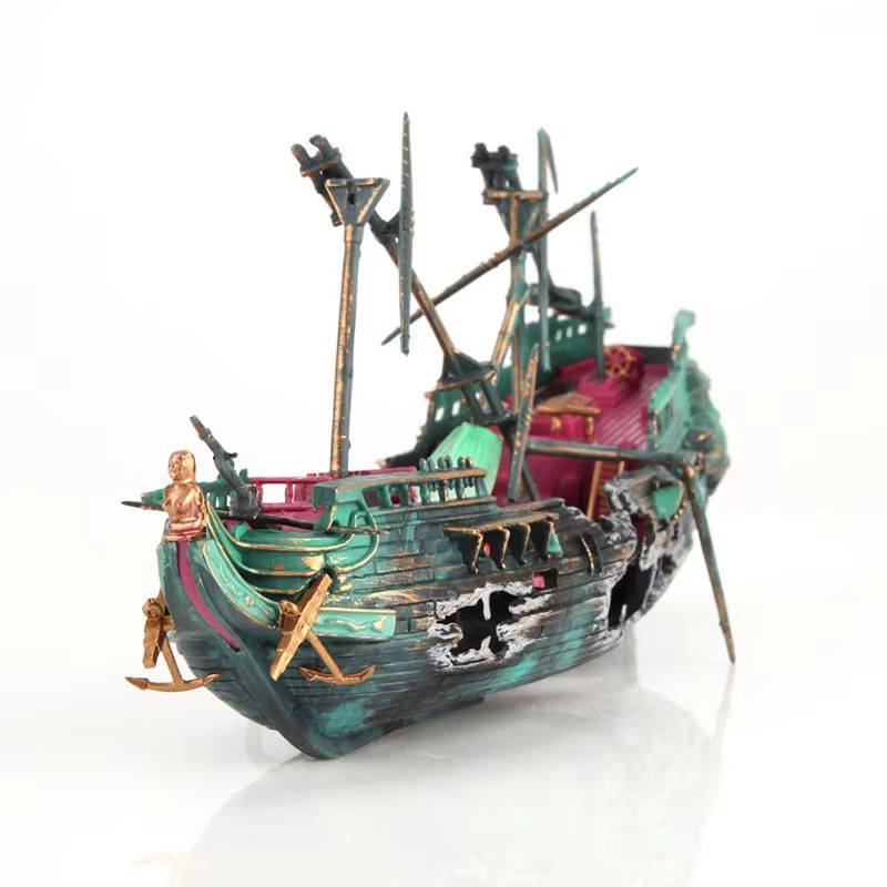 Large Sunken Boat Aquarium Decoration