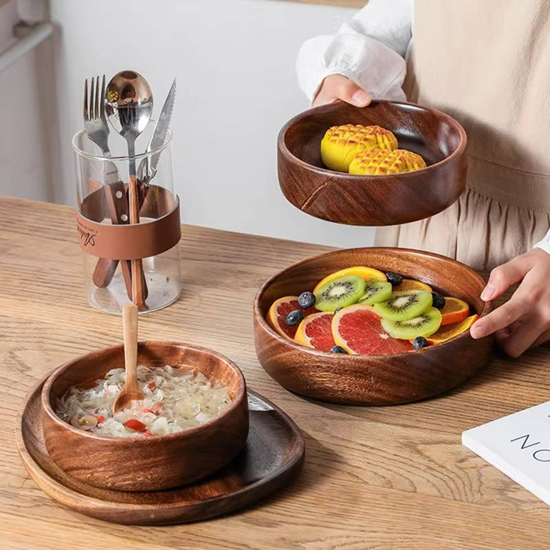 Walnut Wood Serving Bowl
