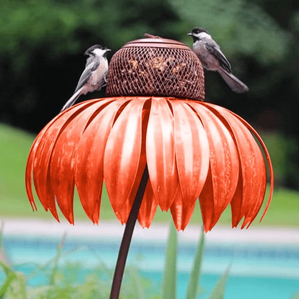 Coneflower Metal Bird Feeder