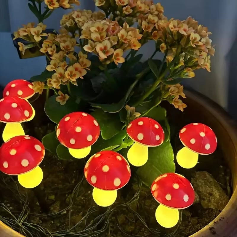 LED Solar Mushroom Garden Lights, Set of 12