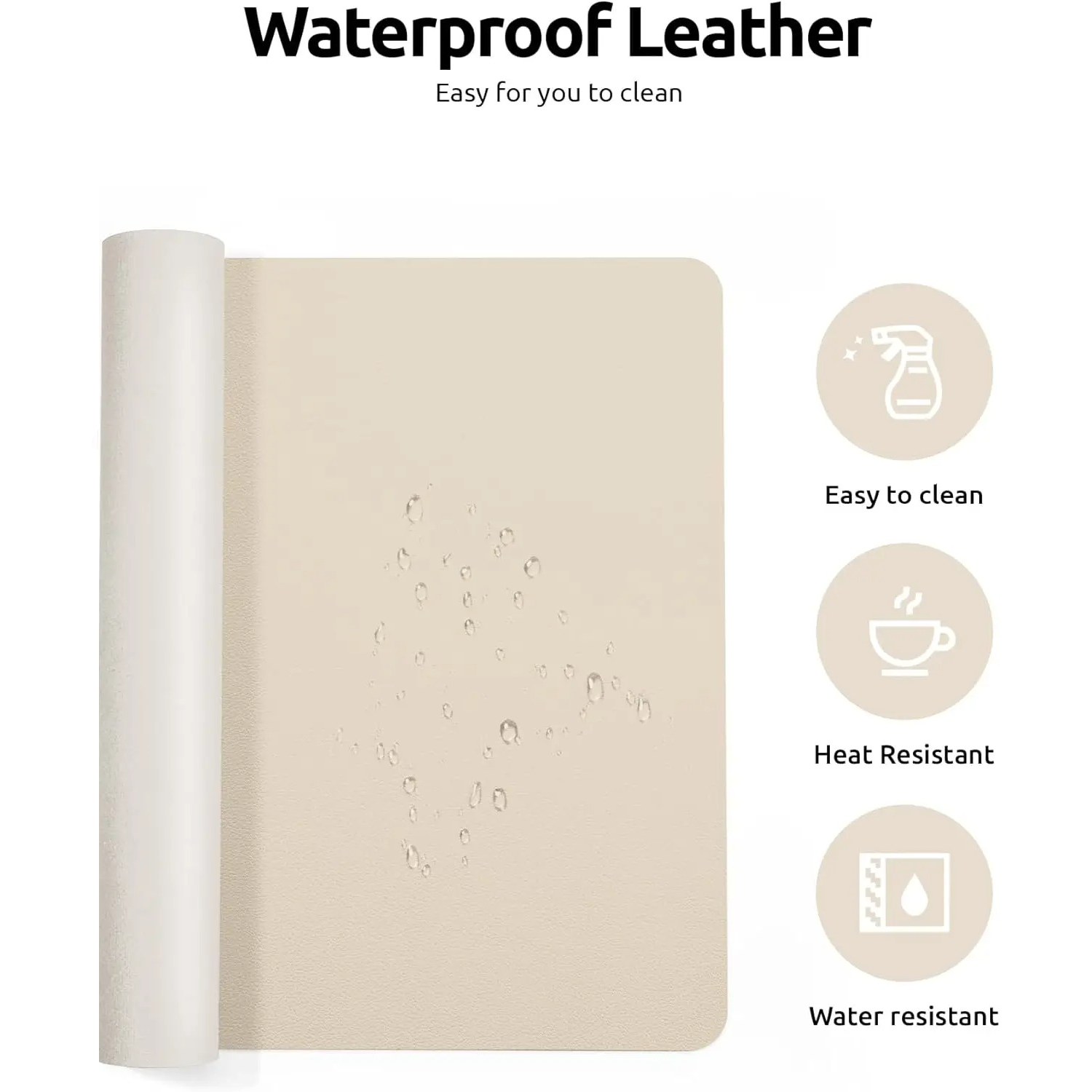 Dual-Sided Leather Desk Mat