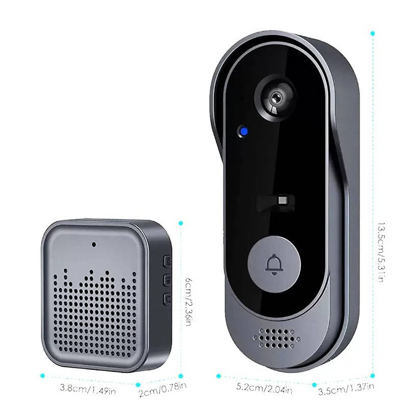 Wireless Smart Video Doorbell, No Subscription