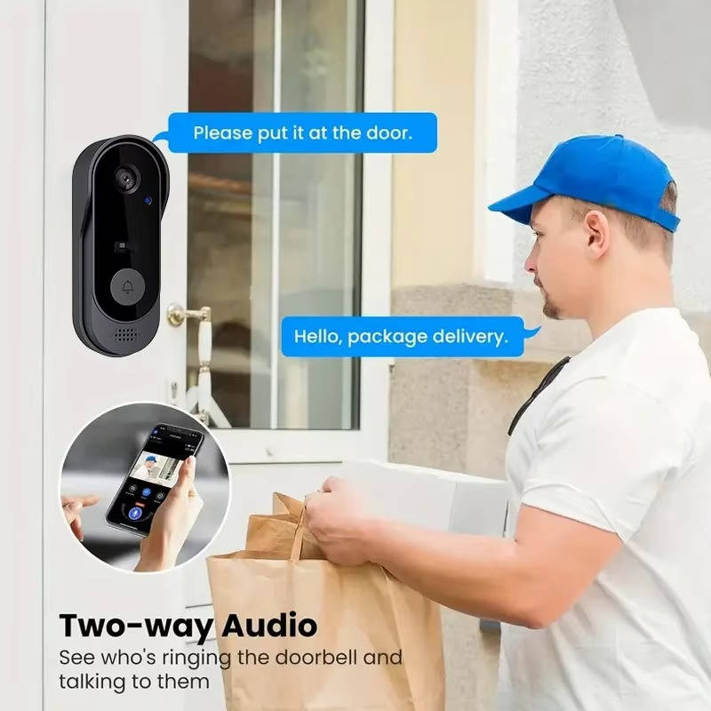 Wireless Smart Video Doorbell, No Subscription