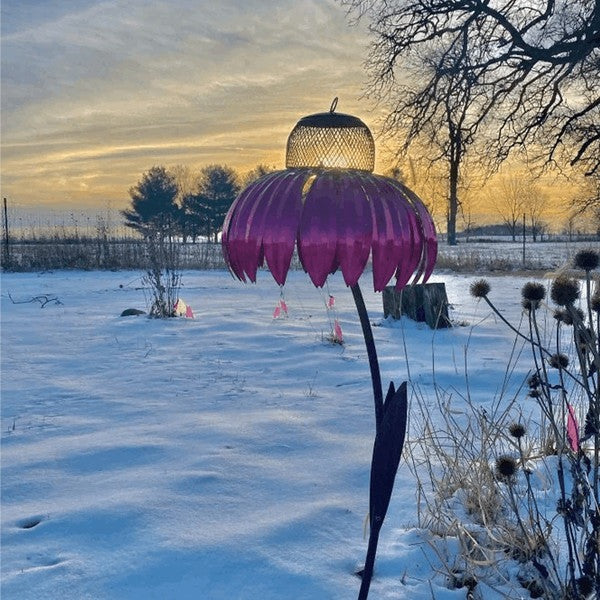 Coneflower Metal Bird Feeder