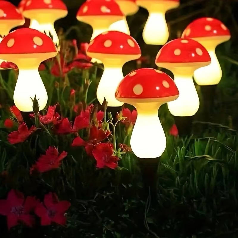 LED Solar Mushroom Garden Lights, Set of 12