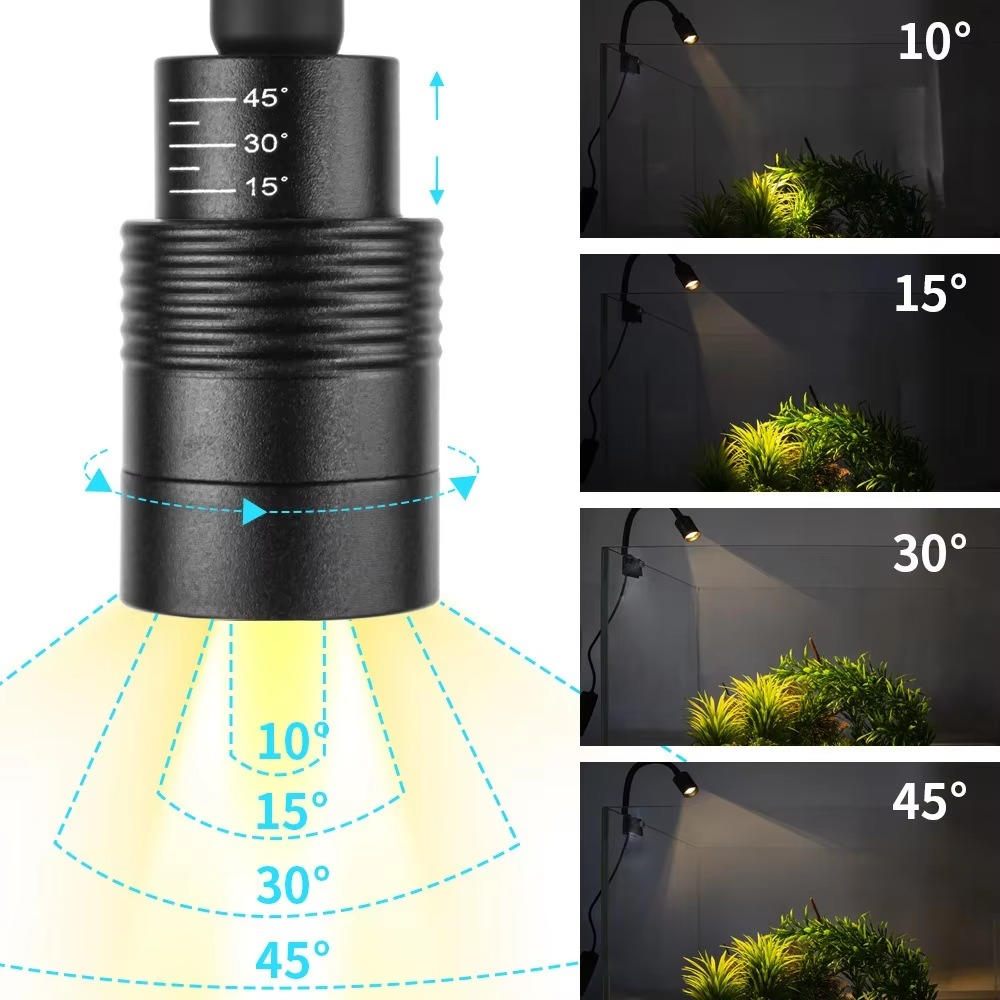 Adjustable LED Aquarium Light, 360 Rotating