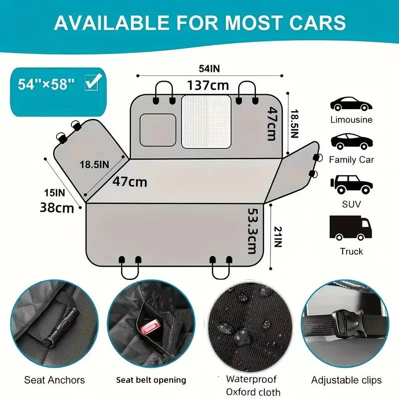 Waterproof Dog Car Seat Protector