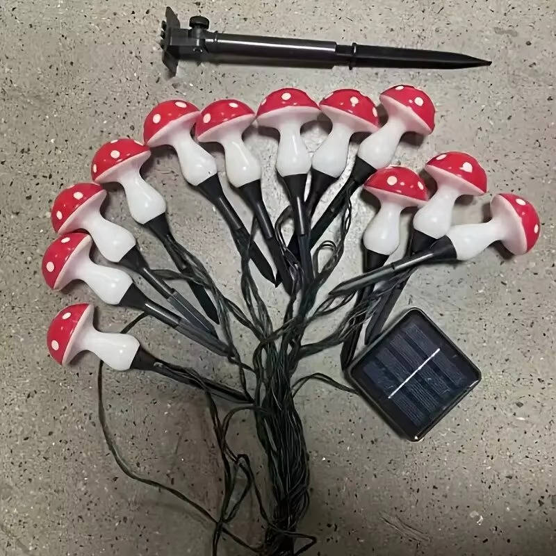LED Solar Mushroom Garden Lights, Set of 12