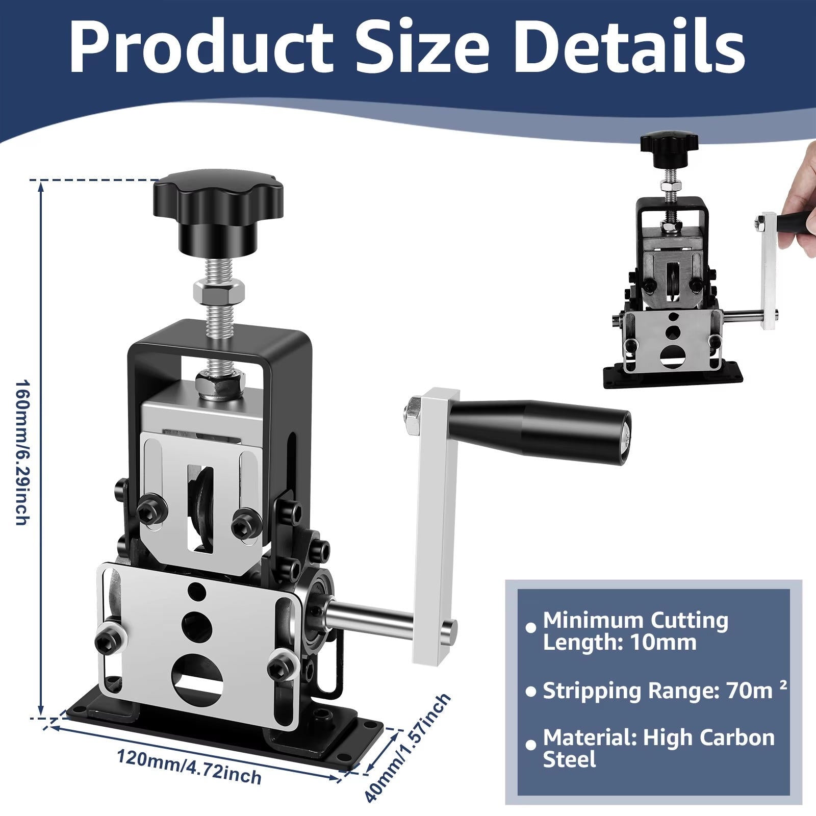 Manual Wire Stripper & Cutter Tool