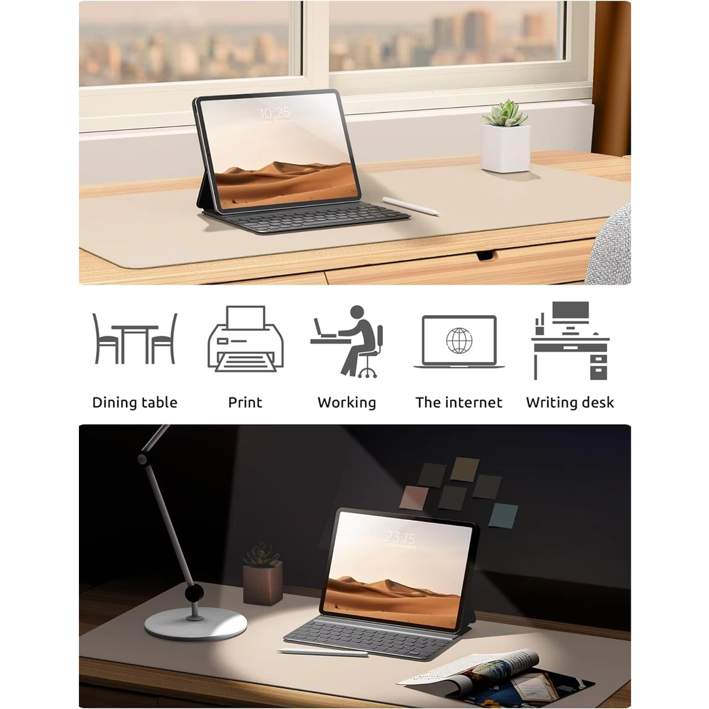 Dual-Sided Leather Desk Mat