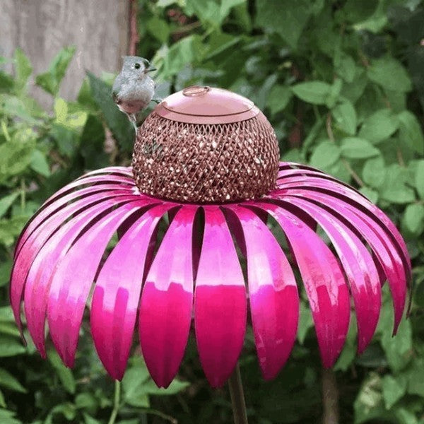 Coneflower Metal Bird Feeder