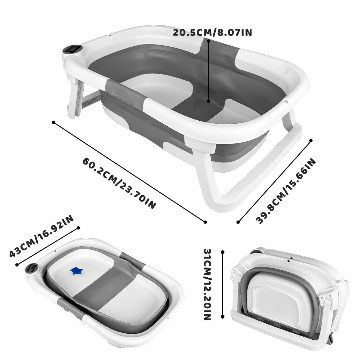 Foldable Newborn Baby Bathing Tub