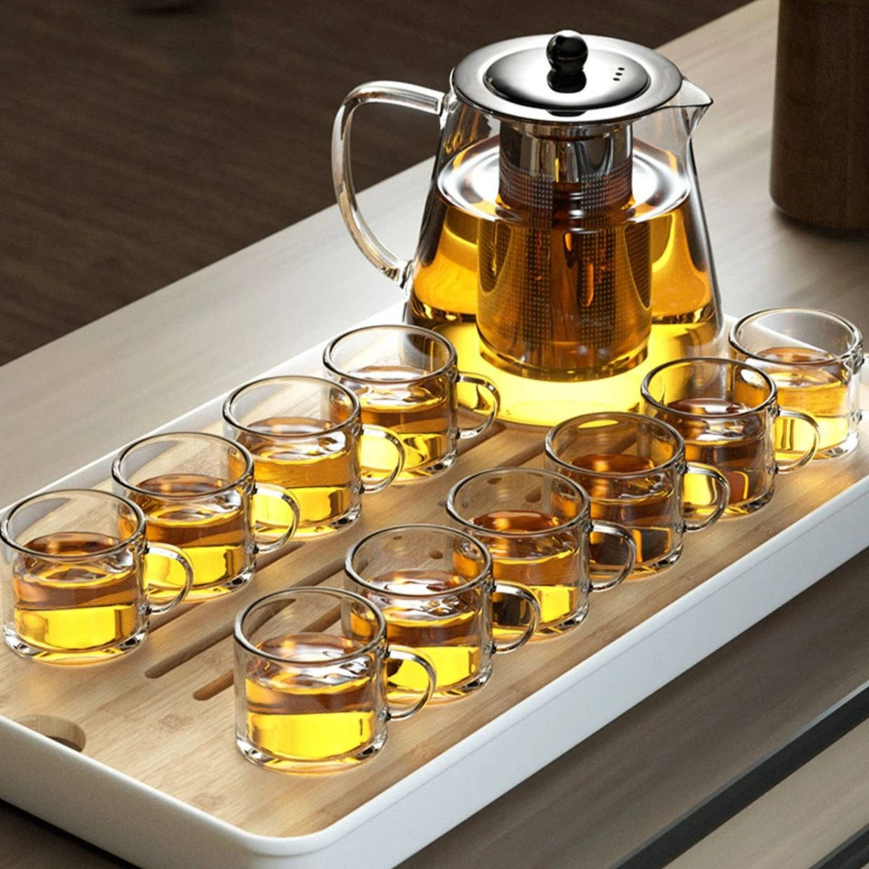 Heat-Resistant Glass Teapot with Infuser