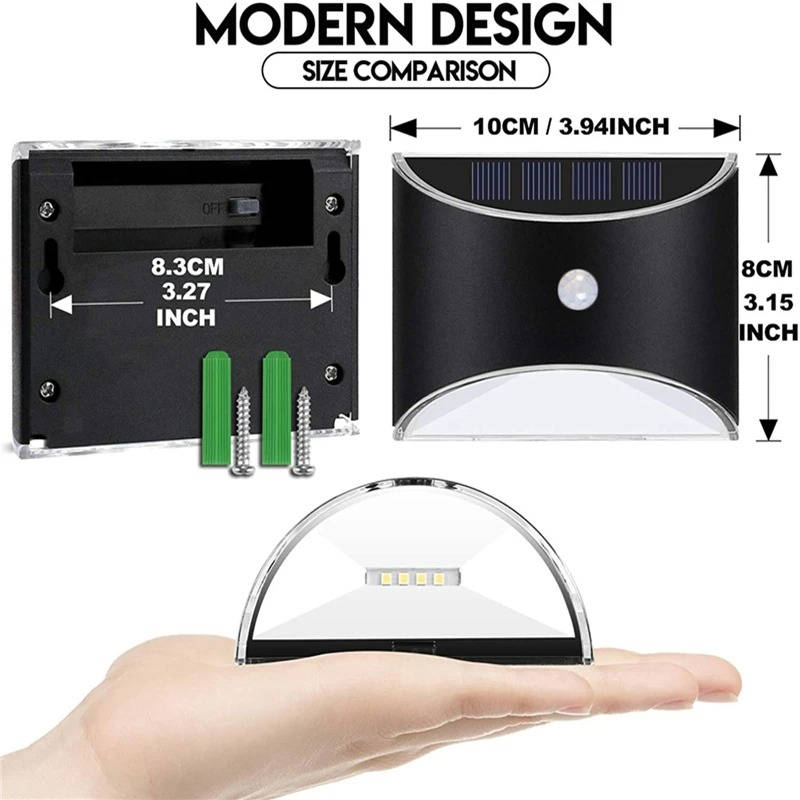 Solar Motion Sensor Fence and Stair Light