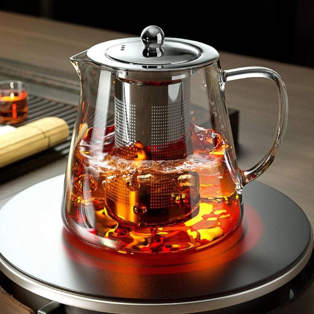 Heat-Resistant Glass Teapot with Infuser