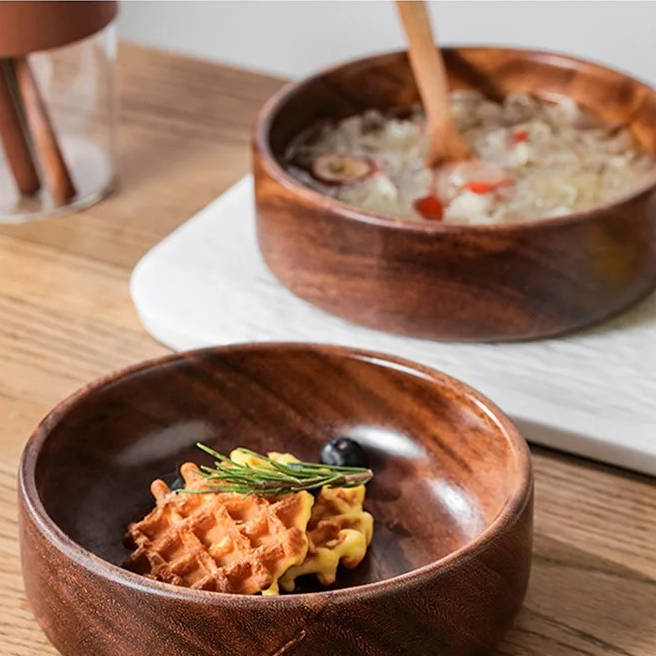 Walnut Wood Serving Bowl