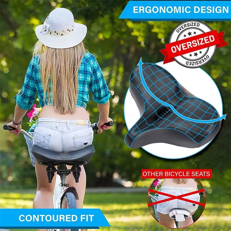 Comfortable Wide Bike Saddle for Long Rides