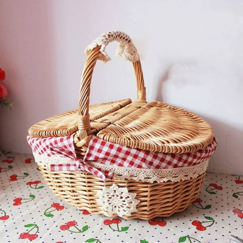 Natural Wicker Picnic Basket