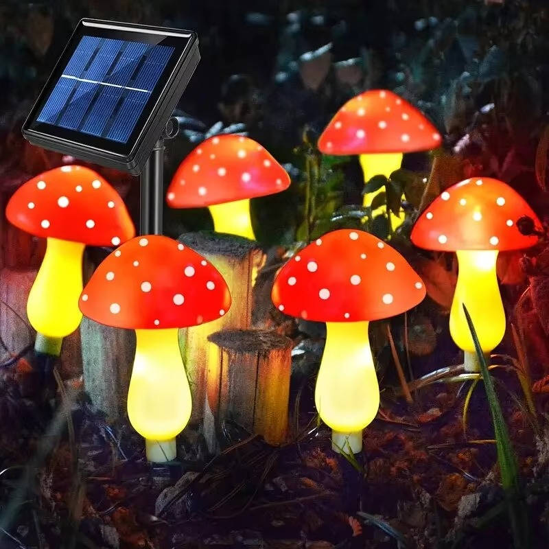 LED Solar Mushroom Garden Lights, Set of 12