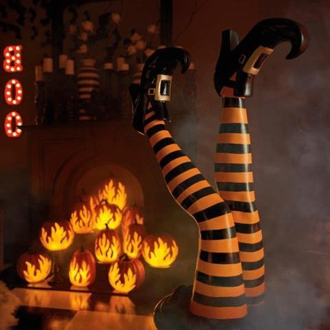 Witch Leg Stakes Halloween Decoration