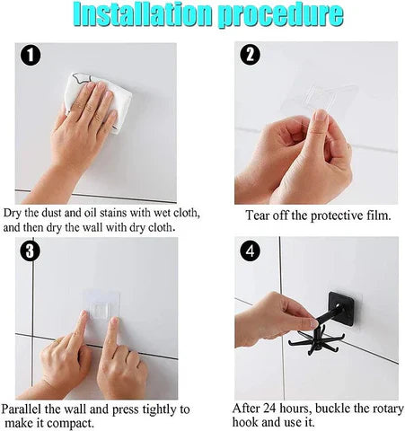 360° Rotating Self-Adhesive Hook