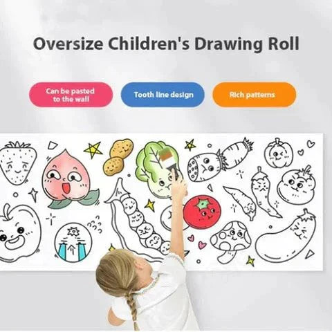 Children's Reusable Wall Drawing Roll