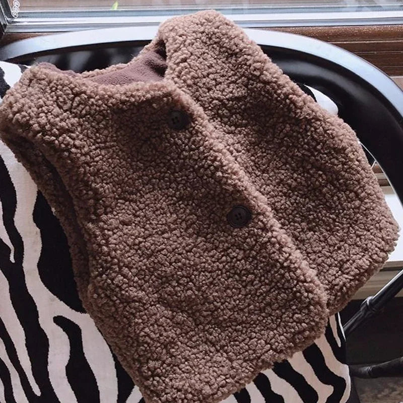 Kids Lamb Wool Winter Waistcoat