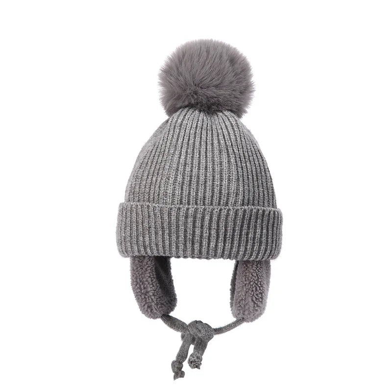 Kids Knit Beanie with Earflaps