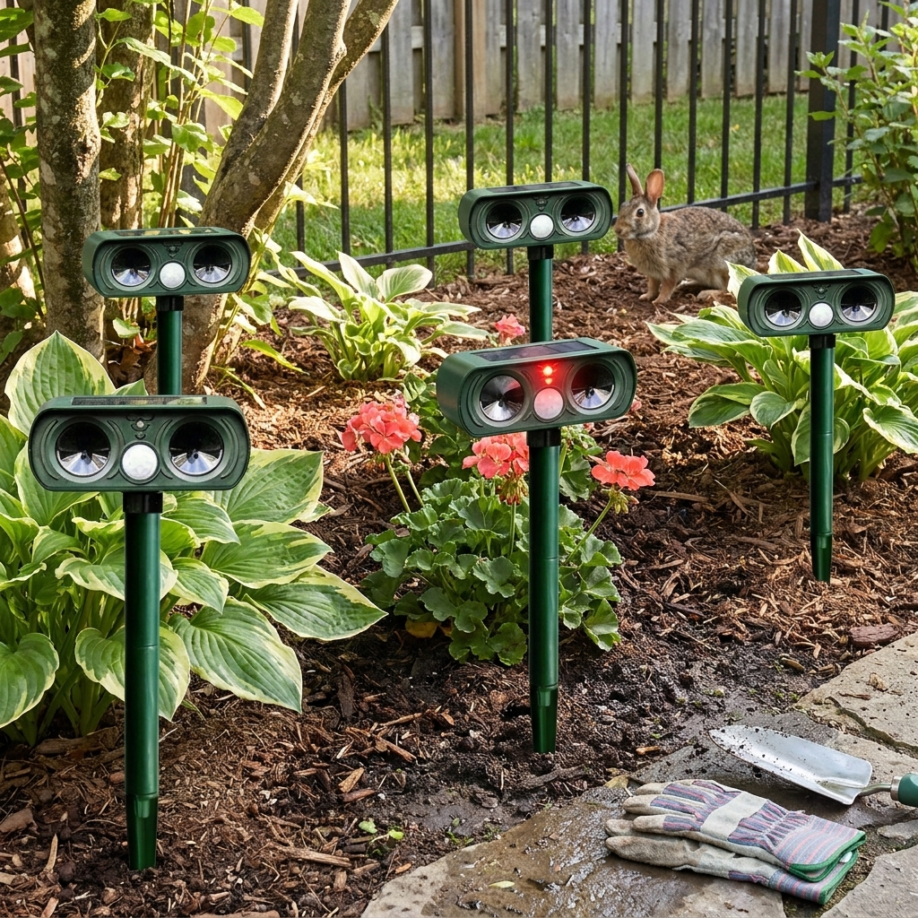Infrared Solar Powered Animal Pest Repeller lifestyle