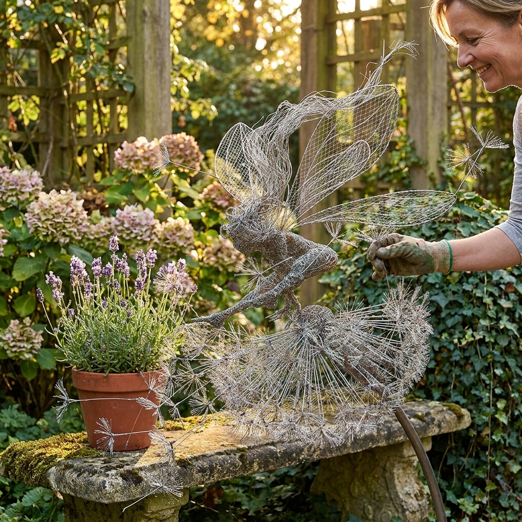 Fairy Steel Garden Sculptures lifestyle