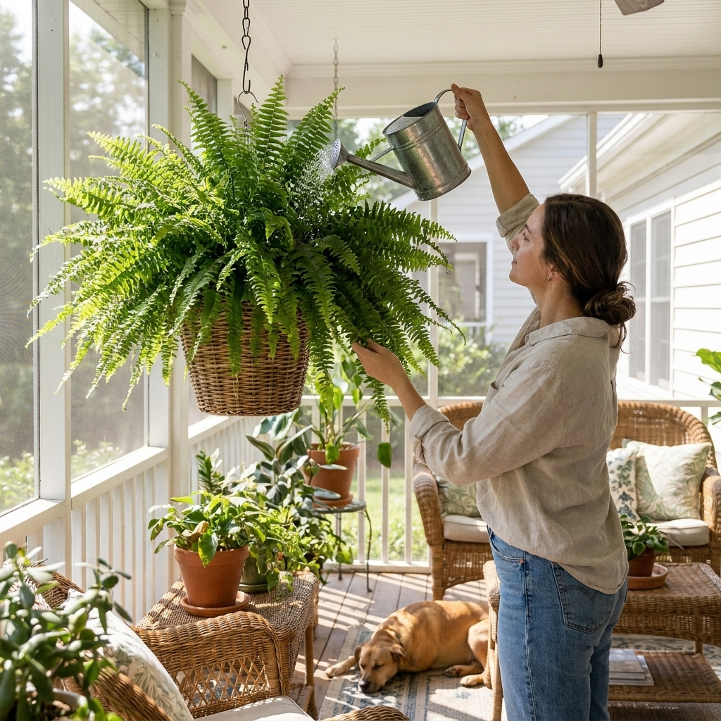 Artificial Boston Fern lifestyle