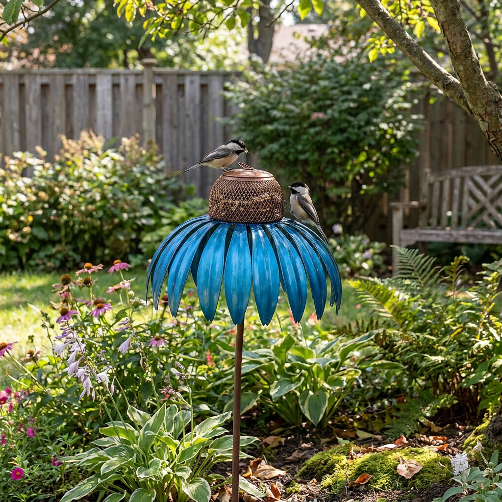 Coneflower Bird Feeder lifestyle
