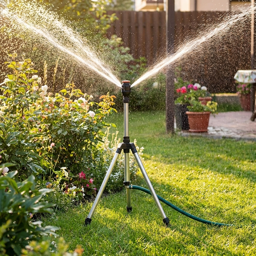 High-Pressure Rotating Tripod Sprinkler lifestyle