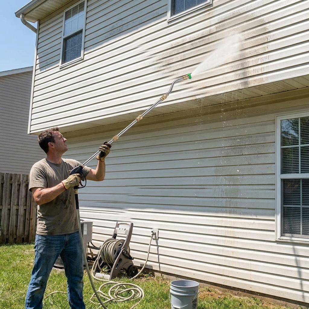 4000 PSI Telescoping Power Washer Wand lifestyle