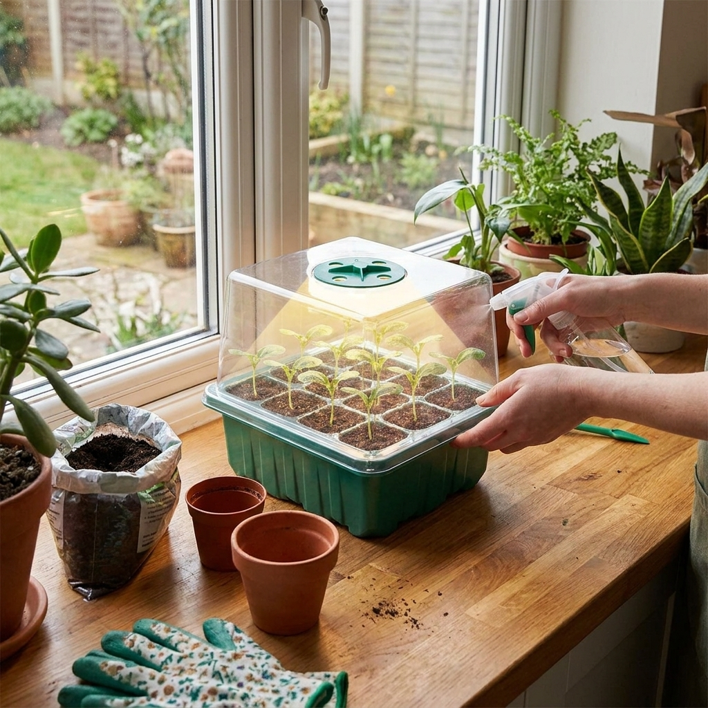 Nursery Pot With Grow Light lifestyle