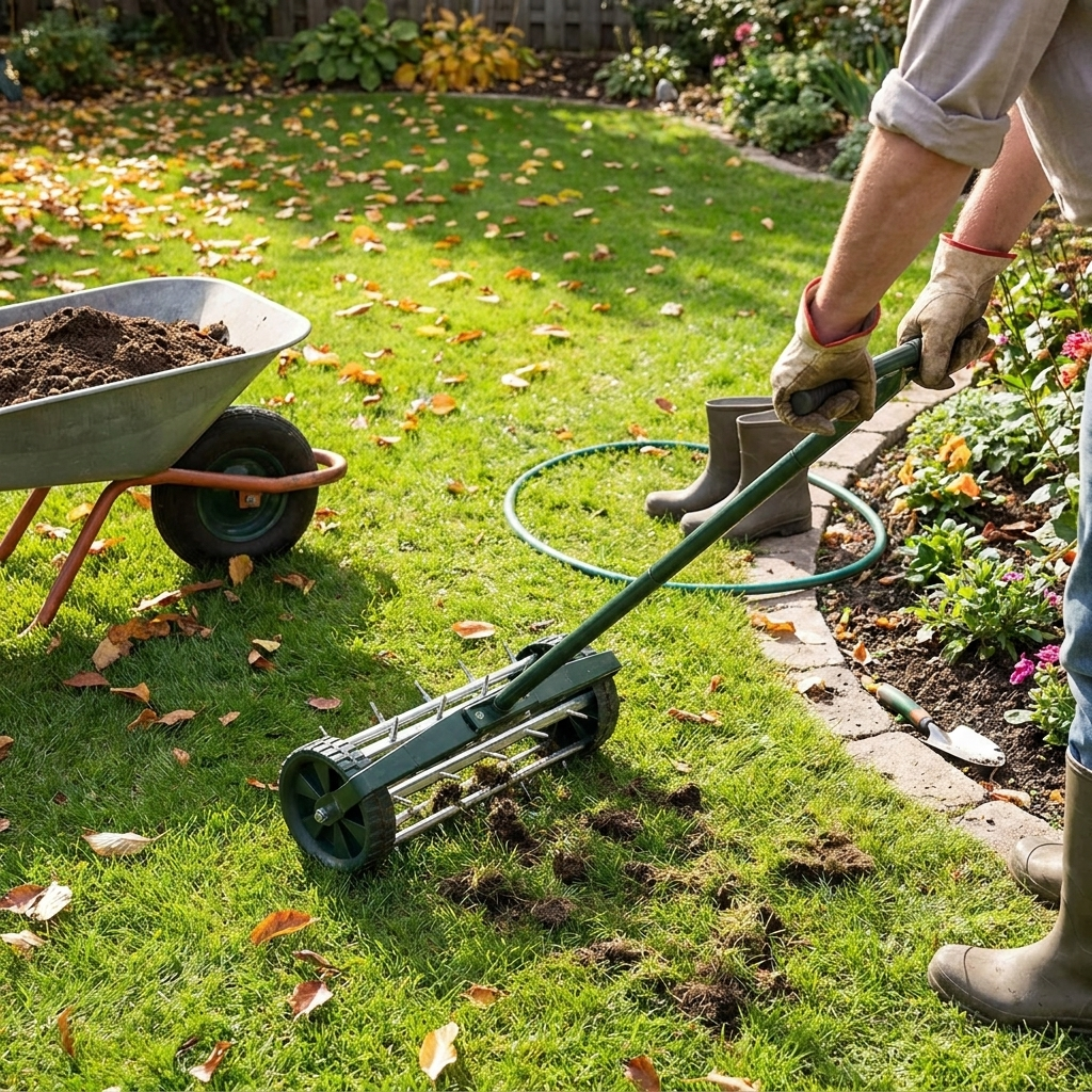 Heavy Duty Manual Lawn Spike Soil Aerator lifestyle