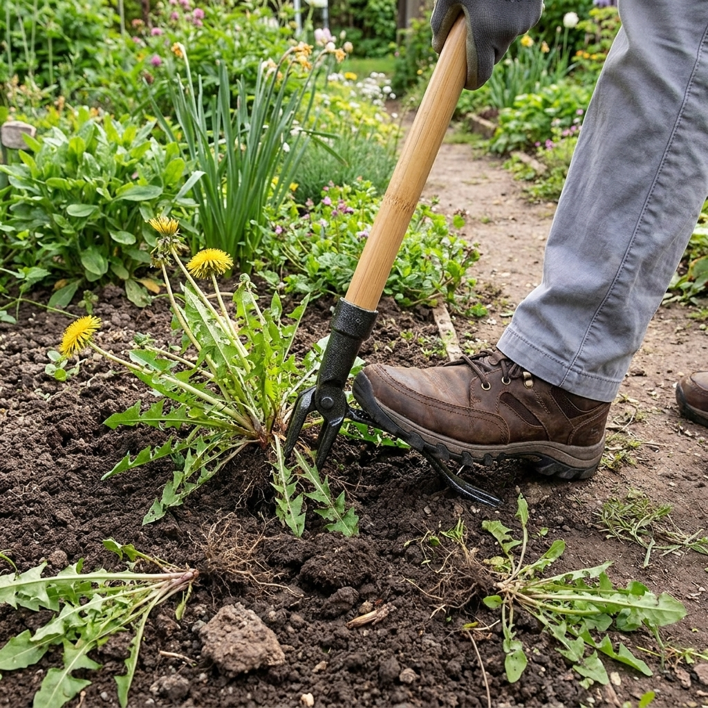 Stand Up Weed Puller lifestyle
