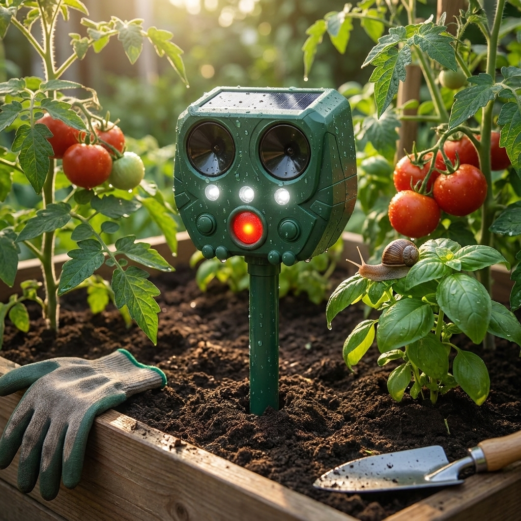 Ultrasonic Solar Snake Repeller lifestyle