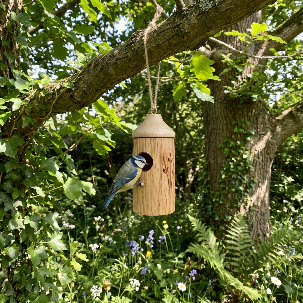 Wooden Hummingbird House lifestyle