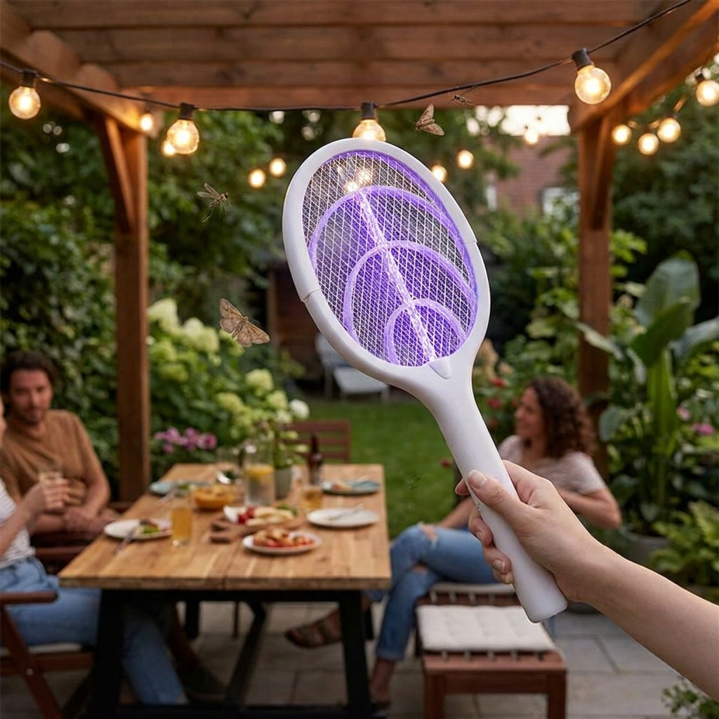 5 in 1 Fast Charging Bug Zapper Racket lifestyle